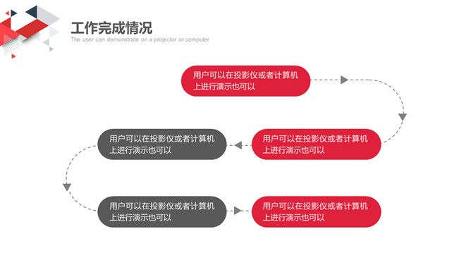 创意三角风工作汇报PPT模板