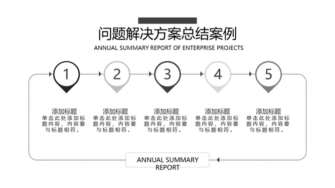 简洁项目工作汇报总结PPT模板