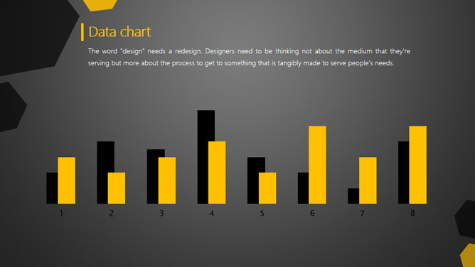 黑黄配色简洁动态商务PPT模板