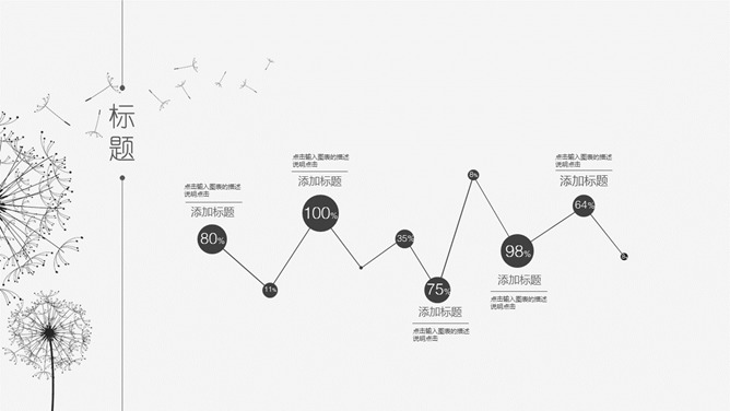 简约素雅蒲公英通用PPT模板