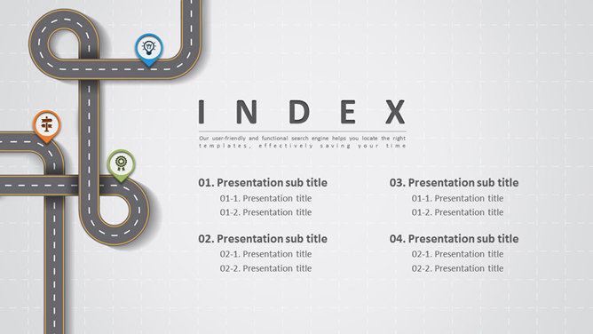 创意公路主题设计PPT模板