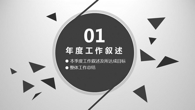 大气灰色年终报告PPT模板