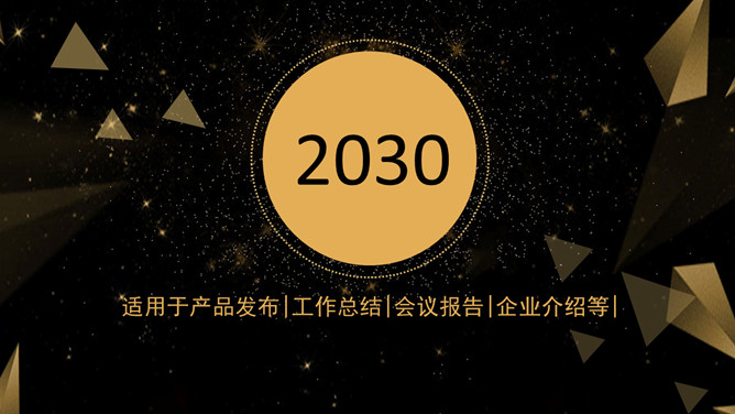 高端黑金商务汇报PPT模板