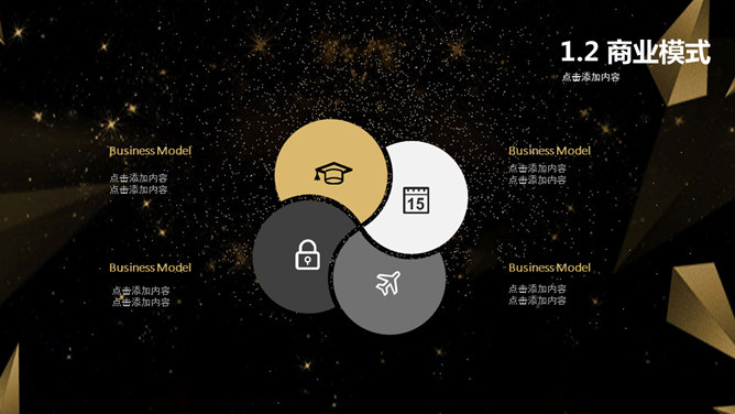 高端黑金商务汇报PPT模板