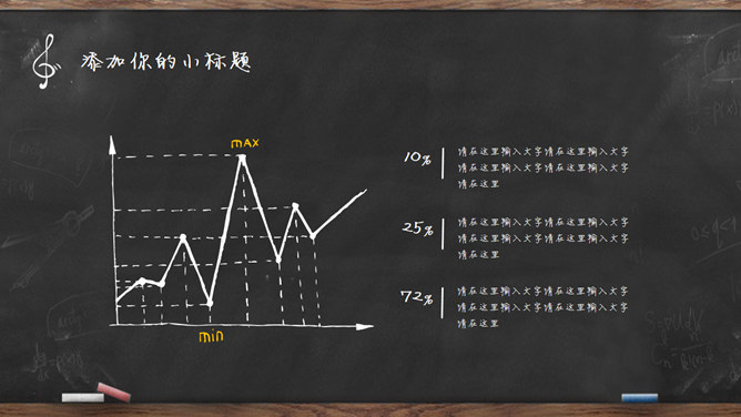 创意手绘黑板粉笔字PPT模板