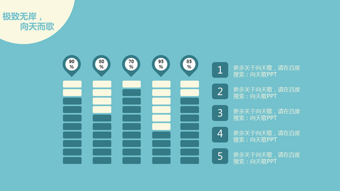 小清新矢量扁平化PPT模板