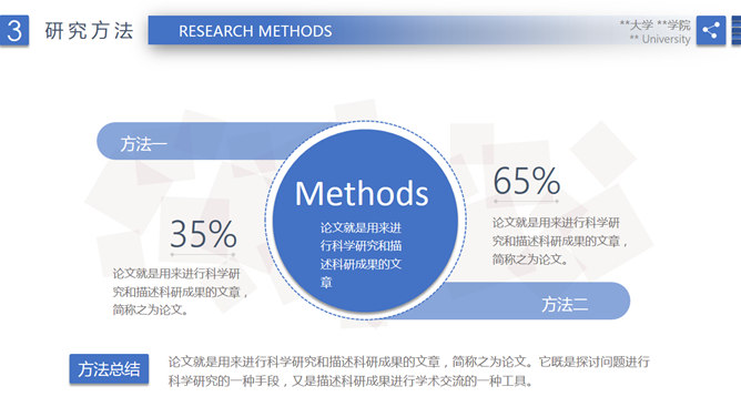 清爽毕业论文答辩PPT模板