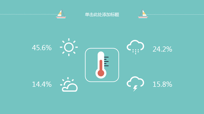 扁平化小清新旅游出行PPT模板