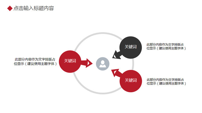 简约大气黑红年终总结PPT模板