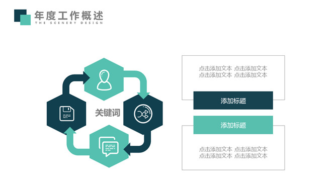 小方块多功能通用PPT模板