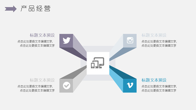 淡雅简约工作报告PPT模板