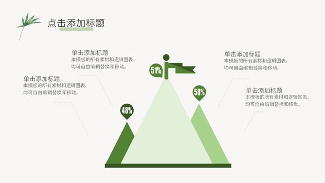 简洁小清新文艺范PPT模板