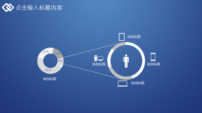 大气极简深蓝通用PPT模板