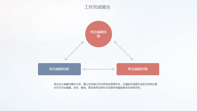 简约渐变动感烟雾工作汇报PPT模板