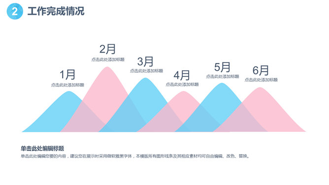 粉蓝年终工作总结汇报PPT模板