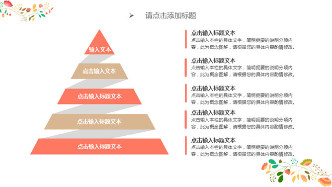 唯美自然花朵工作汇报PPT模板