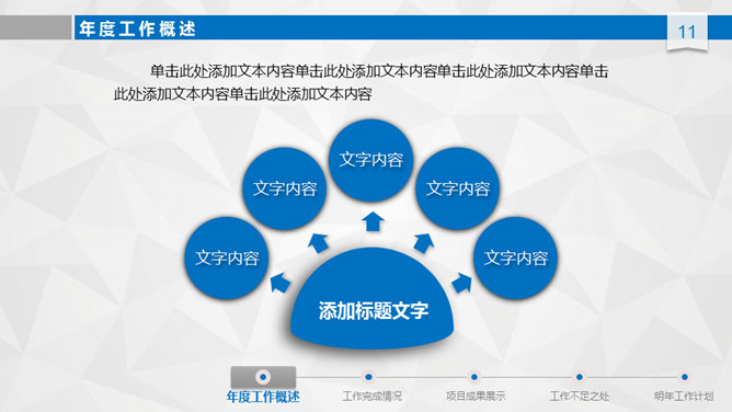 大气工作总结计划汇报PPT模板