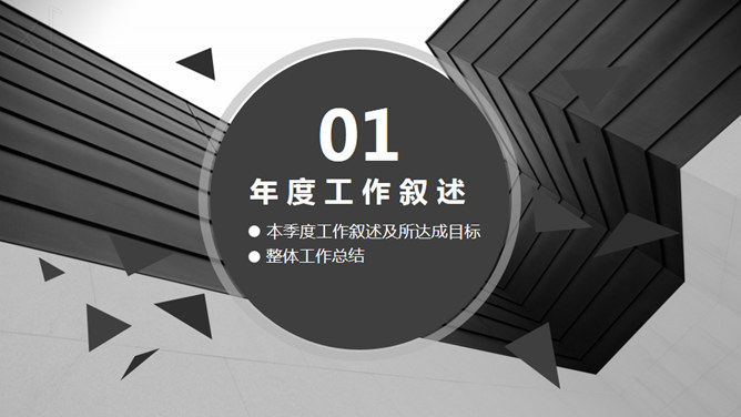 创意大气灰黑总结汇报PPT模板