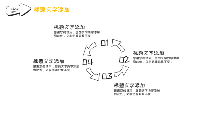 简约创意灯泡手绘风PPT模板