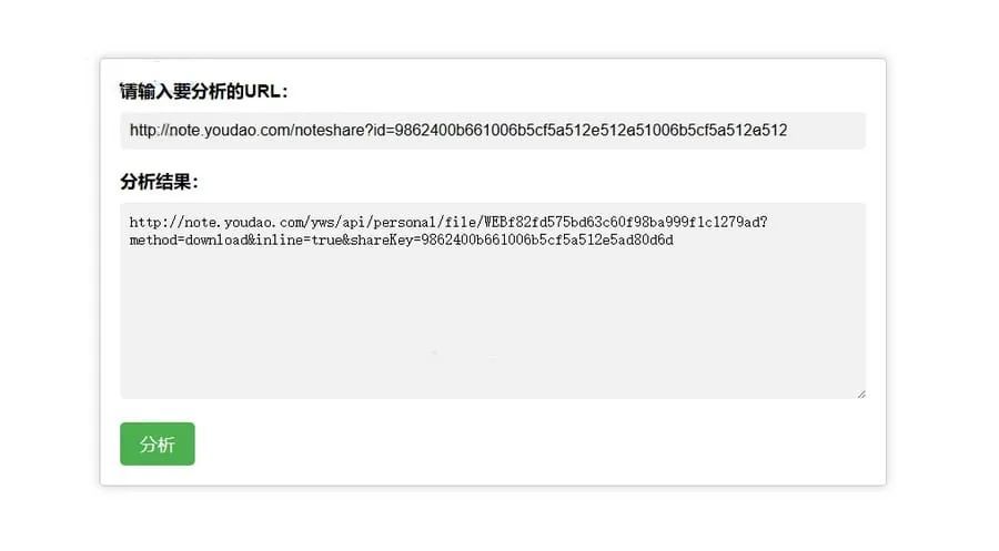 有道云笔记直链解析接口PHP源码