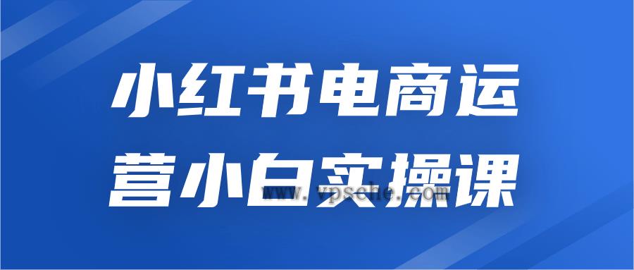 小红书电商运营小白实操课