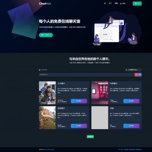 ChatNet多用户在线聊天室源码v1.8.3免授权版